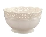 Gracie China, Victorian Rose Collection, 8-1/4-Inch Serving Bowl, Creamware Fine Porcelain