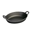 Staub 12.5 Inch Oval Roasting Dish, Black Matte
