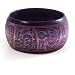 Wide Purple Etched Wooden Bangle image 3