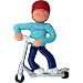 Riding Kick Scooter Personalized Christmas Ornament - Boy - Handpainted Resin - 4