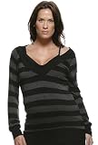 NOM Deep V Striped Sweater
