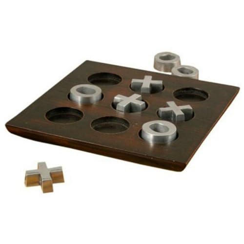 Decorative Wooden Wood Tic Tac Toe Coffee Table Game with