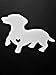 Dachshund Dog Dogs Vinyl Decal Sticker|WHITE|Cars Trucks Vans SUV Laptops Wall Art|5.5