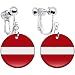Latvia Flag Clip on Earrings