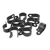 uxcell ナイロンケーブルクランプ R形状 ナイロン製ケーブルクランプ 10個入り