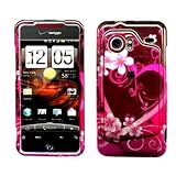 Purple Heart Snap on Hard Skin Faceplate Cover Case for HTC Droid Incredible