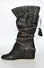 thumbnail: 80%20 The Bobbie Chain Gathered Hidden Wedge Boot in Black,Shoes for Women from 80%20