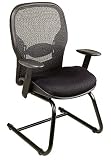 Kitchen & Housewares : Office Star Professional Matrex Back Visitors Chair with Mesh Fabric Seat, Black