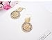 SunIfSnow Retro Golden Hollow Out Flower Beads Big and Small Ear-ring