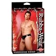 Rubba Wear Peephole Brief, Black, One Size