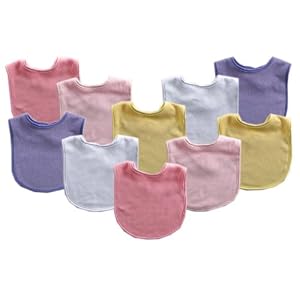 Luvable Friends 10-Pack Feeder Bibs - Pink