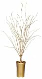 36 Pre-Lit LED Fiber Optic Potted Gold Twig Tree