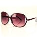 Jackie Retro Round Oversized Sunglasses Garnet Red
