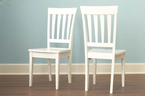 Childrens Toyshop  Kitchen & Housewares : Rialto Solid Wood Dining Chairs - White - Box of Two