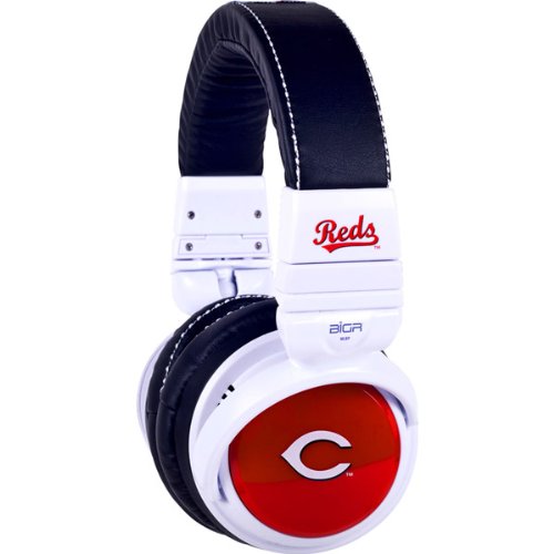  Big R XLMLBCIN1 Cincinnati Reds Over-The-Ear Headphones with In-Line Mic 