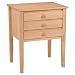 Unfinished 3-Drawer Accent Table