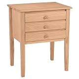 Unfinished 3-Drawer Accent Table
