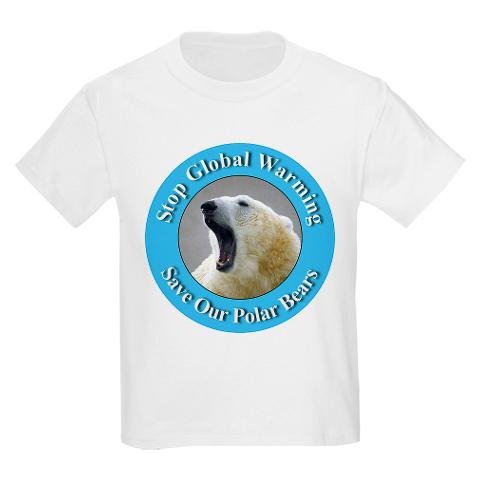 Stop Global Warming Kids T-Shirt Earth day Kids Light T-Shirt by CafePress