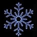 36 Hanging Snowflake in Blue