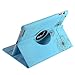 Nozza 360 Degree Rotating Ipad 2 Case (Dandelion Blue): Folio Convertible Cover Multi-angle Vertical and Horizontal Stand with Smart On/off for the Apple Ipad 2/the New iPad(ipad 3)/ipad 4 NOT for iPad Air