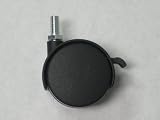 Swivel caster with brake, 60mm nylon hooded twin wheel. 3/8-16 x 3/4 threaded stem. 100 pound load capacity.