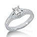 41k87HnScTL. SL75  14K White Gold Engagement Ring 1.13CT Emerald Cut