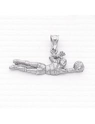 Sterling Silver Soccer Goalie Charm Pendant