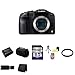 Panasonic Lumix G Series DMC-G6 Compact System Digital Camera Body Only (Black) + 46mm UV Filter + 8GB SDHC Class 10 Memory Card + DMW-BLC12 Rechargeable Lithium-ion Battery (7.2V, 1200mAh) + Deluxe Soft Large Camera and Video Case Bag + Table Top Tripod, Lens Cleaning Kit, LCD Protector + USB SDHC Reader + Memory Wallet