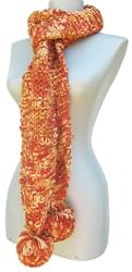 Handmade Acrylic Scarf - Extra Extra Large in Georgia Peach (100% Knitted By Hand)