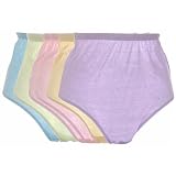 Womens/Ladies 100% Cotton Full Underwear Briefs in 2 Options (Pack of 6)
