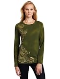 Jones New York Women’s Long Sleeve Crew Neck Top, Night Olive Multi, Large Jones New York Women’s Long Sleeve Crew Neck Top, Night Olive Multi, Large