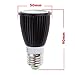 LemonBest Pack of 2pcs High Power Black 12W COB LED Spotlight Bulb Lamp Halogen Incandescent Replacement, E27 Standard Screw Base, Cool White