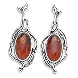 Amber Earrings with Leaf Design on Post 41k8EuKjPOL. SL160 Amber Earrings with Leaf Design on Post