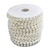 Wispun 6mm Pearl Bead Garland Spool Rope Wedding Centerpiece Decor 20M=65ft (white)