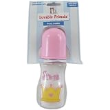 4 oz. Printed Bulb Bottle (silicone nipple), Pink by Luvable Friends