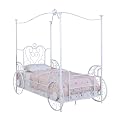 Princess Emily Twin Canopy Bed 88-1/4" x 45-1/2" x 83-1/2"H