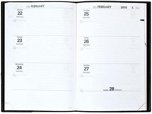 2015-2016 17-Months QUO VADIS Weekly Academic Planner "SCHOLAR" (Includes August 2015-December 2016) (Size 9.4"X6 .2") Made in USA (Black)