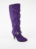 Suede Buckle Pointed Toe Boot