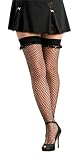 Black Pom Pom Trim Thigh Highs - Womens Std.
