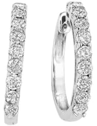 Diamond Hoop Earrings 2ctw