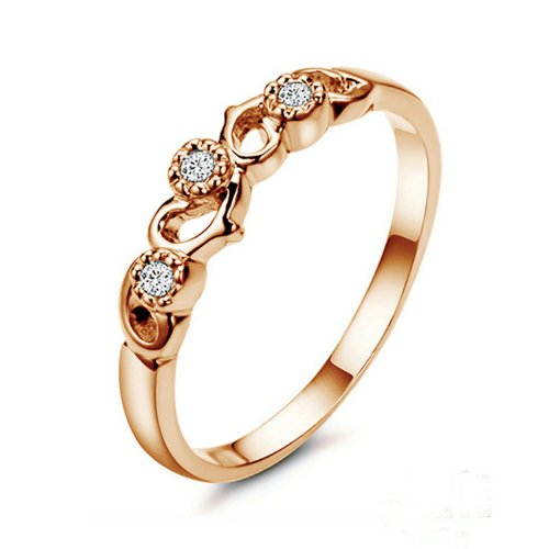 Yoursfs Fashion 18K Rose Gold Plated Use Austrian Crystal Heart Shaped Engagement Ring (6)