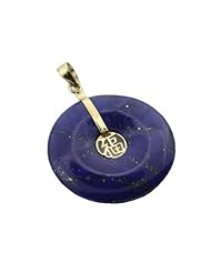 Lapis "Luck" Moon Pendant, 14k Gold