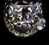 Gold Leopard Design - Hand Painted - 5 oz. Votive with candle