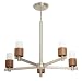 Emerson Fans CH980MAB Tureen Contemporary Indoor Brushed Steel 5 Light Chandelier