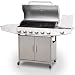 Professional Stainless Steel 6 Burner Gas Wagon Barbecue with Side Burner Garden Outdoor BBQ Barbeque Gas Grill 6+1 Silver