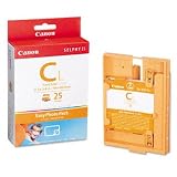 EC25L Easy Photo Ink/Label Set, 25 Credit Card Size Sheets, 25 Page Yield