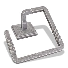Jeffery Alexander BHRU-06SIM Tahoe Towel Ring, Swedish Iron Machined