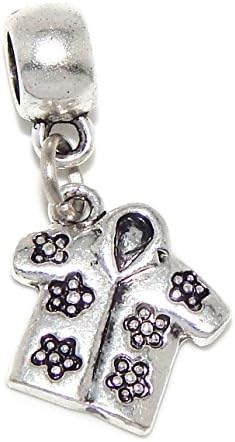 Jewelry Monster Dangling "Hawaiian Shirt" Charm Bead for Snake Chain Charm Bracelet