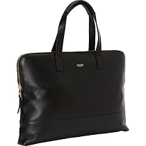 Knomo Luggage Mayfair Leather Reeves Slim Brief 14-Inch
