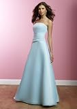 Turquoise Satin Two-Piece Dress
